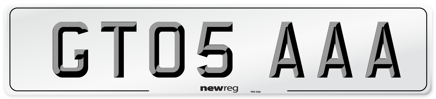 GT05 AAA Number Plate from New Reg